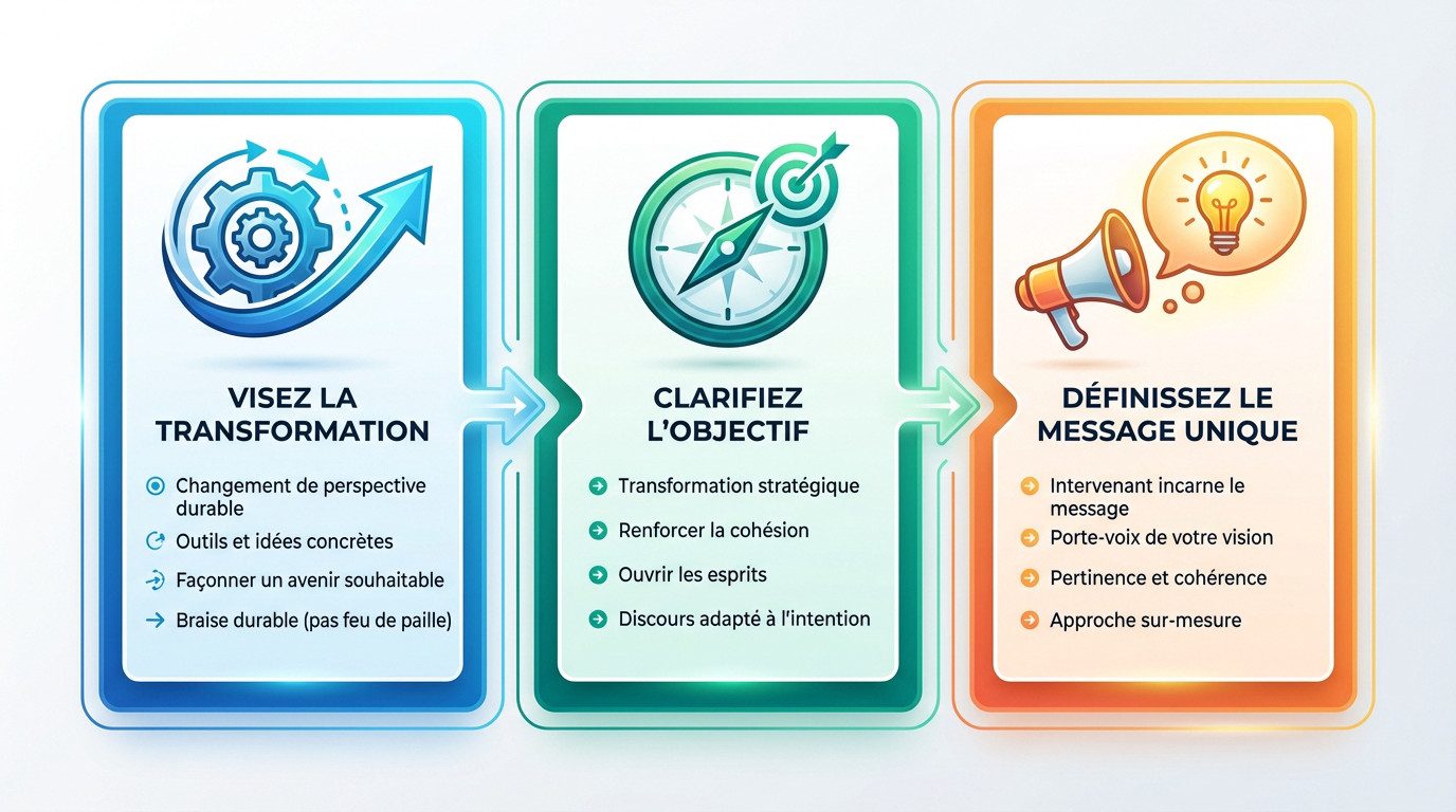 Définir le message percutant d'une intervention pour une convention d'entreprise