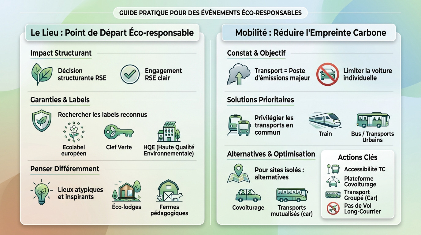Séminaire éco-responsable : choix du transport et du lieu