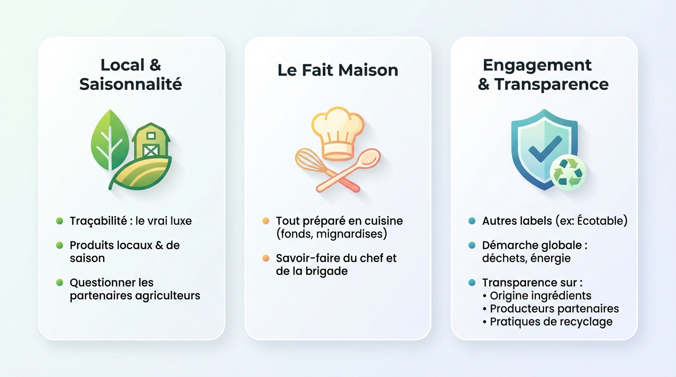 Sélection d'ingrédients frais et locaux pour un cocktail dînatoire haut de gamme